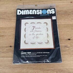 Dimensions Candlewicking VTG Hand Embroidery Kit 4103 Friends Verse NEW SEALED